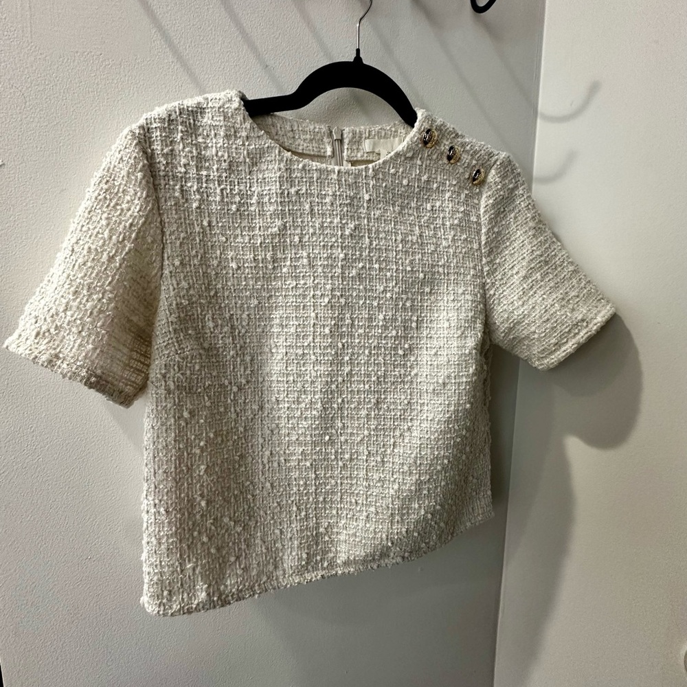Cropped Tweed Top by H&M